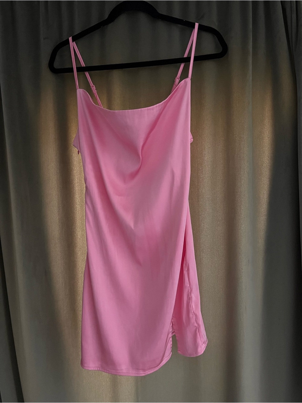 SHEIN Barbie Pink Spaghetti Strap Satin Slip Dress - Size Medium